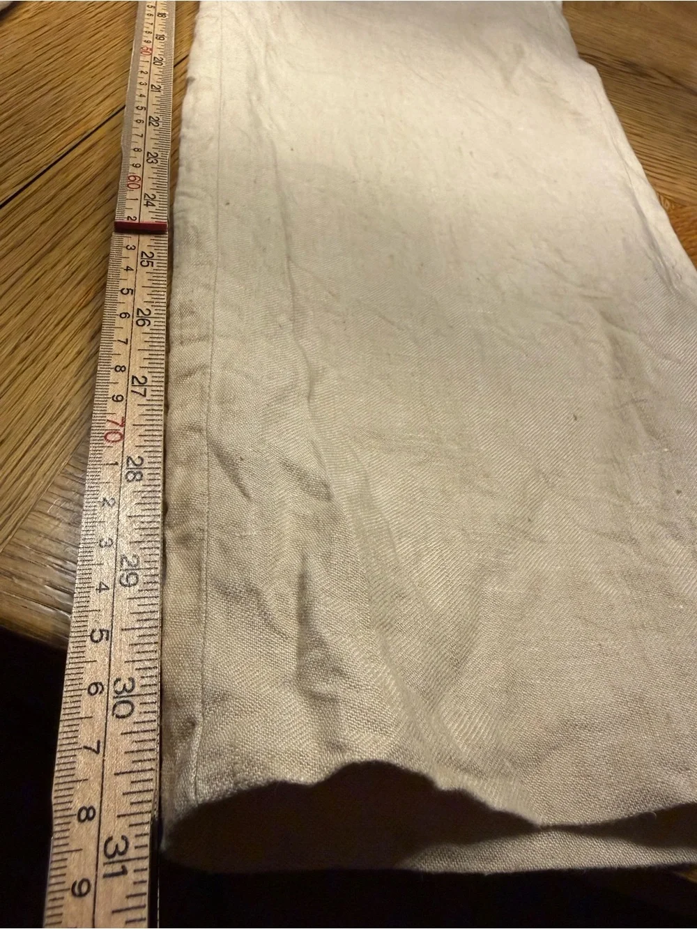 Nordstrom Men’s 100% Linen Trousers 40W Beige Tessuti di Sondrio Italian Fabric